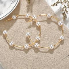 Elegant Round Pearl Earrings for Women