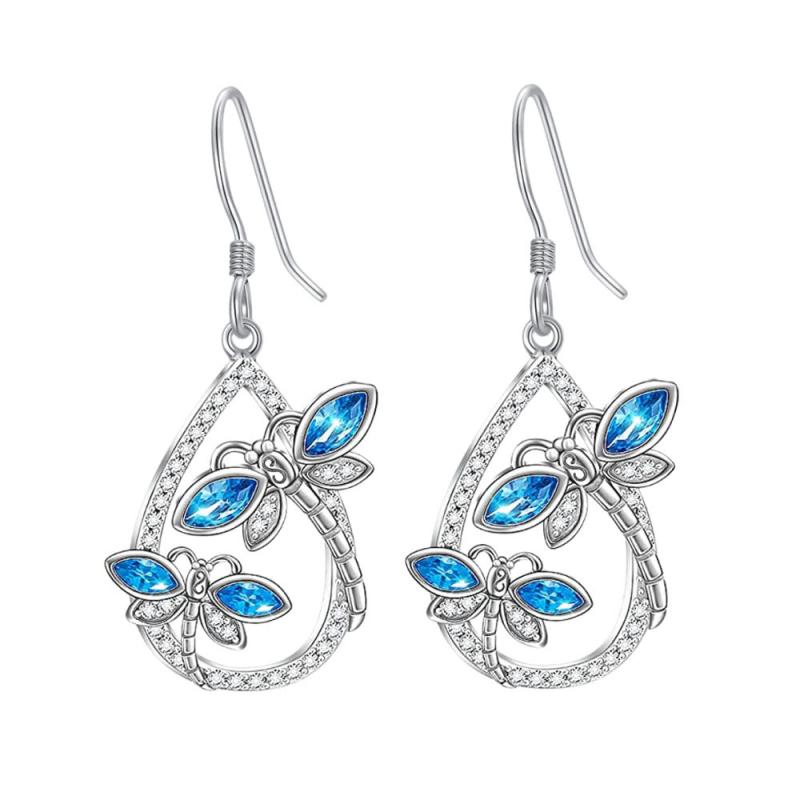 Dragonfly Water Drop Earrings For Women And Girls