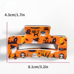 Women Halloween Gothic Pumpkin Skull Hairpin