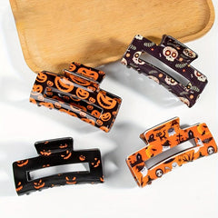 Women Halloween Gothic Pumpkin Skull Hairpin