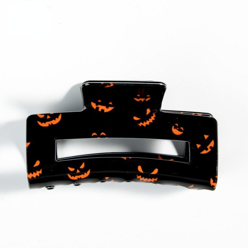 Women Halloween Gothic Pumpkin Skull Hairpin