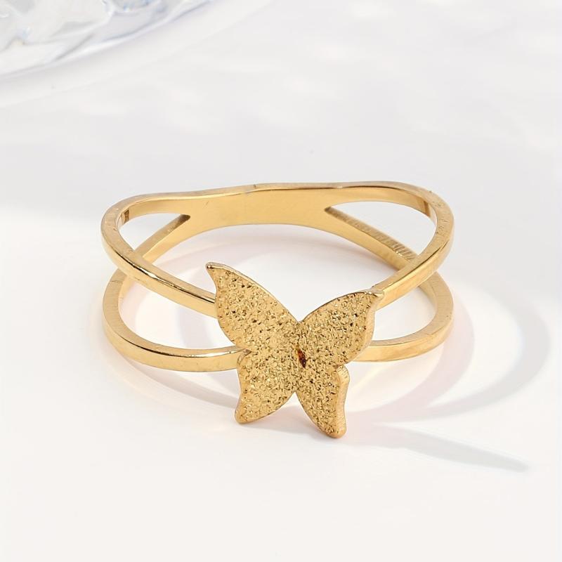 Stainless Steel Butterfly Ring for Women