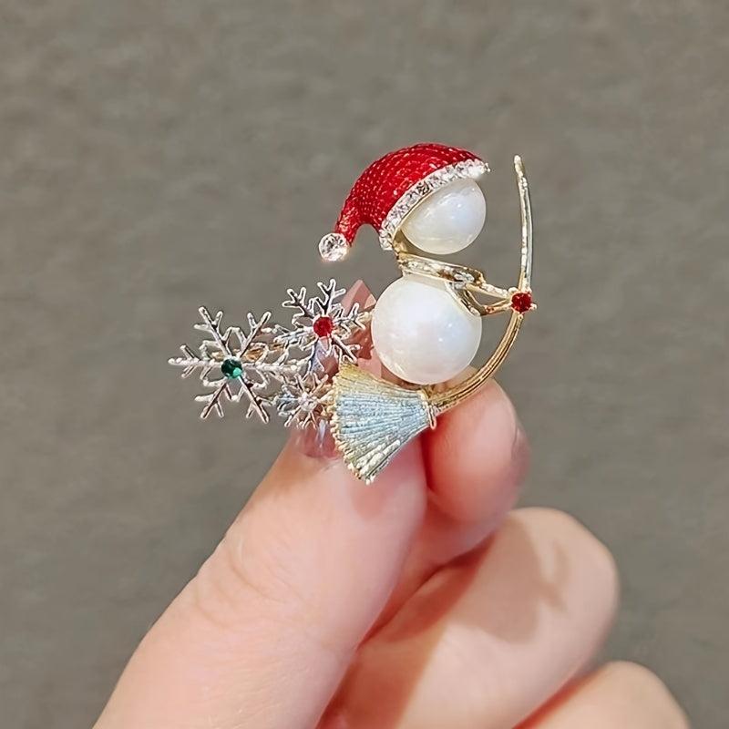 Christmas Snowman Brooch Women's Coat Accessories