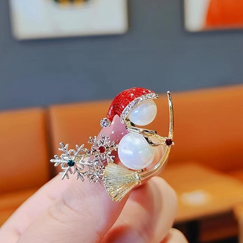Christmas Snowman Brooch Women's Coat Accessories