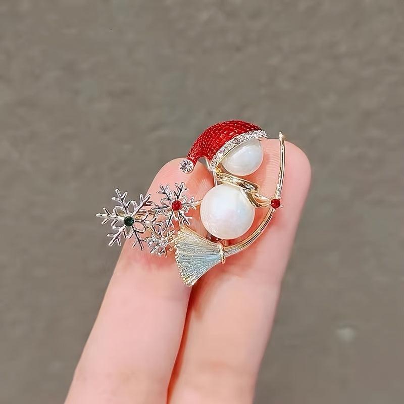 Christmas Snowman Brooch Women's Coat Accessories