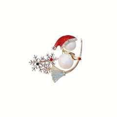 Christmas Snowman Brooch Women's Coat Accessories