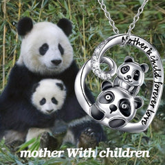 Panda Pendant Necklace for Daughter Women Christmas Gift
