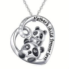 Panda Pendant Necklace for Daughter Women Christmas Gift