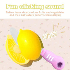 Kids Mock Kitchen Toy Set - Fruit and Vegetable Cutting Educational Toys