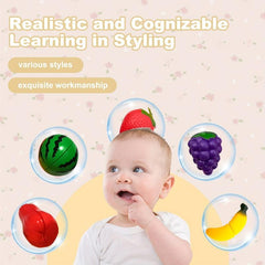 Kids Mock Kitchen Toy Set - Fruit and Vegetable Cutting Educational Toys