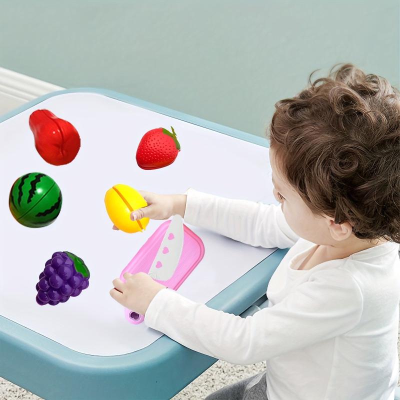 Kids Mock Kitchen Toy Set - Fruit and Vegetable Cutting Educational Toys