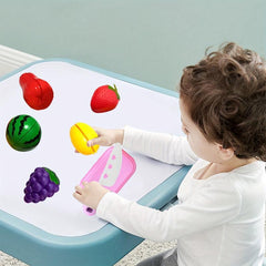 Kids Mock Kitchen Toy Set - Fruit and Vegetable Cutting Educational Toys