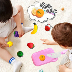 Kids Mock Kitchen Toy Set - Fruit and Vegetable Cutting Educational Toys