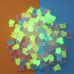 30pcs Mini Resin Luminous Pigs for DIY Christmas Decorations, Birthdays, Parties