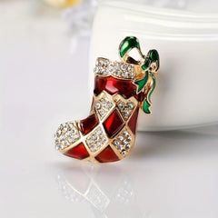 Hot Christmas Socks Brooch Corsage Jewelry