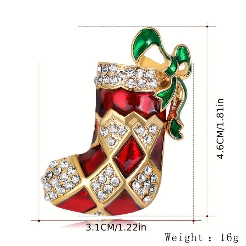 Hot Christmas Socks Brooch Corsage Jewelry