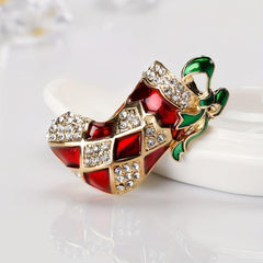 Hot Christmas Socks Brooch Corsage Jewelry