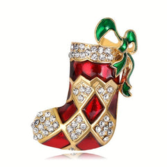 Hot Christmas Socks Brooch Corsage Jewelry