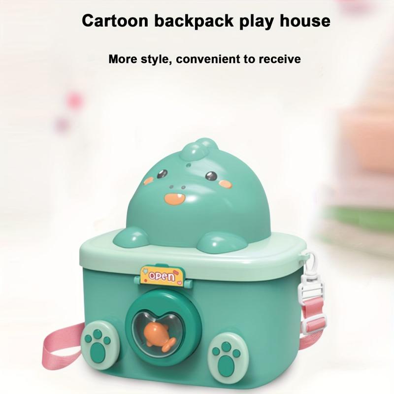 Kids Play House Toy DIY Play Dough Backpack Educational Toy Green