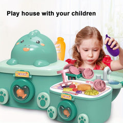 Kids Play House Toy DIY Play Dough Backpack Educational Toy Green