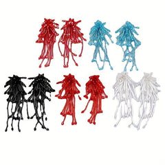 Boho Tassel Stud Earrings Crystal Dangle Earrings Women Girls