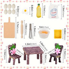 12 Dollhouse Christmas Kitchen Food Play Accessories Set