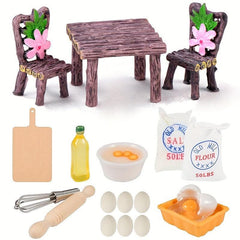 12 Dollhouse Christmas Kitchen Food Play Accessories Set