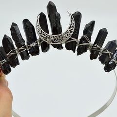 Natural Crystal Sky River Stone Amethyst Hair Crown for Any Occasion