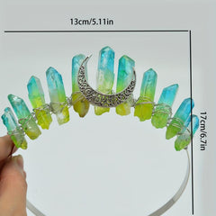 Natural Crystal Sky River Stone Amethyst Hair Crown for Any Occasion
