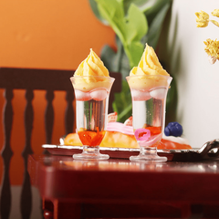 2pcs Mini Model Resin Clay Ice Cream Cup Dollhouse Accessories