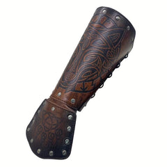 Medieval Knight Style Embossed Wolf Head Gauntlet