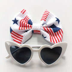Kids' Headband Glasses Set Broken Flower Headband Sunglasses
