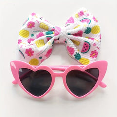 Kids' Headband Glasses Set Broken Flower Headband Sunglasses