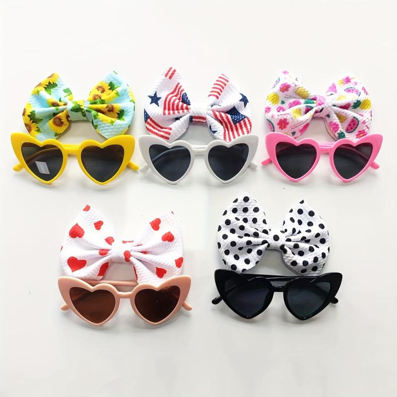 Kids' Headband Glasses Set Broken Flower Headband Sunglasses