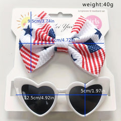 Kids' Headband Glasses Set Broken Flower Headband Sunglasses