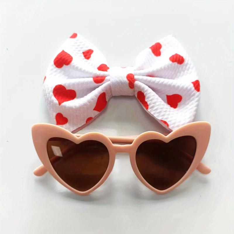 Kids' Headband Glasses Set Broken Flower Headband Sunglasses
