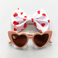 Kids' Headband Glasses Set Broken Flower Headband Sunglasses
