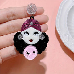 Girls Ethnic Style Acrylic Drop Earrings Birthday Gift