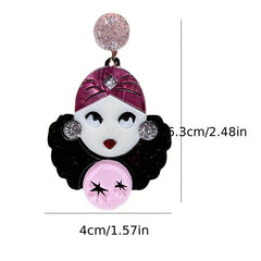 Girls Ethnic Style Acrylic Drop Earrings Birthday Gift