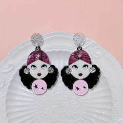 Girls Ethnic Style Acrylic Drop Earrings Birthday Gift