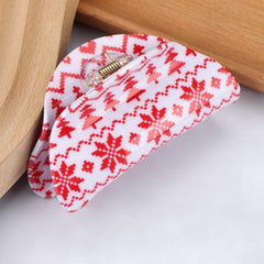 Christmas Elk Snowflake Sweet Hair Grab Clip