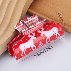 Christmas Elk Snowflake Sweet Hair Grab Clip