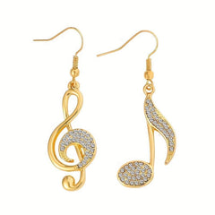 Music Creativity Earrings Set with Asymmetric Ear Hooks