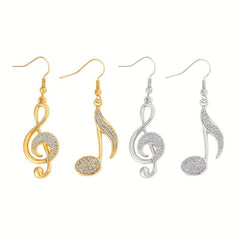 Music Creativity Earrings Set with Asymmetric Ear Hooks