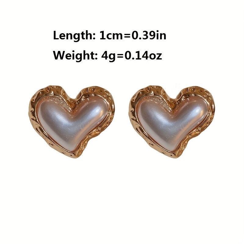 Pearl Love Earrings Unique Summer Sense Light Niche Earrings