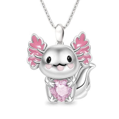 Cartoon Love Heart Pendant Necklace - Birthday Gift for Girls