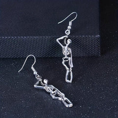 Retro Dancing Skull Earrings for Halloween