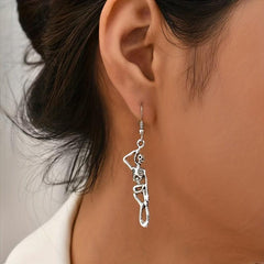 Retro Dancing Skull Earrings for Halloween
