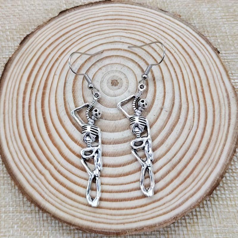Retro Dancing Skull Earrings for Halloween