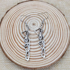 Retro Dancing Skull Earrings for Halloween